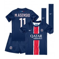 Maglia Calcio Paris Saint-Germain Marco Asensio #11 Prima Divisa Bambino 2024-25 Manica Corta (+ pantaloncini)